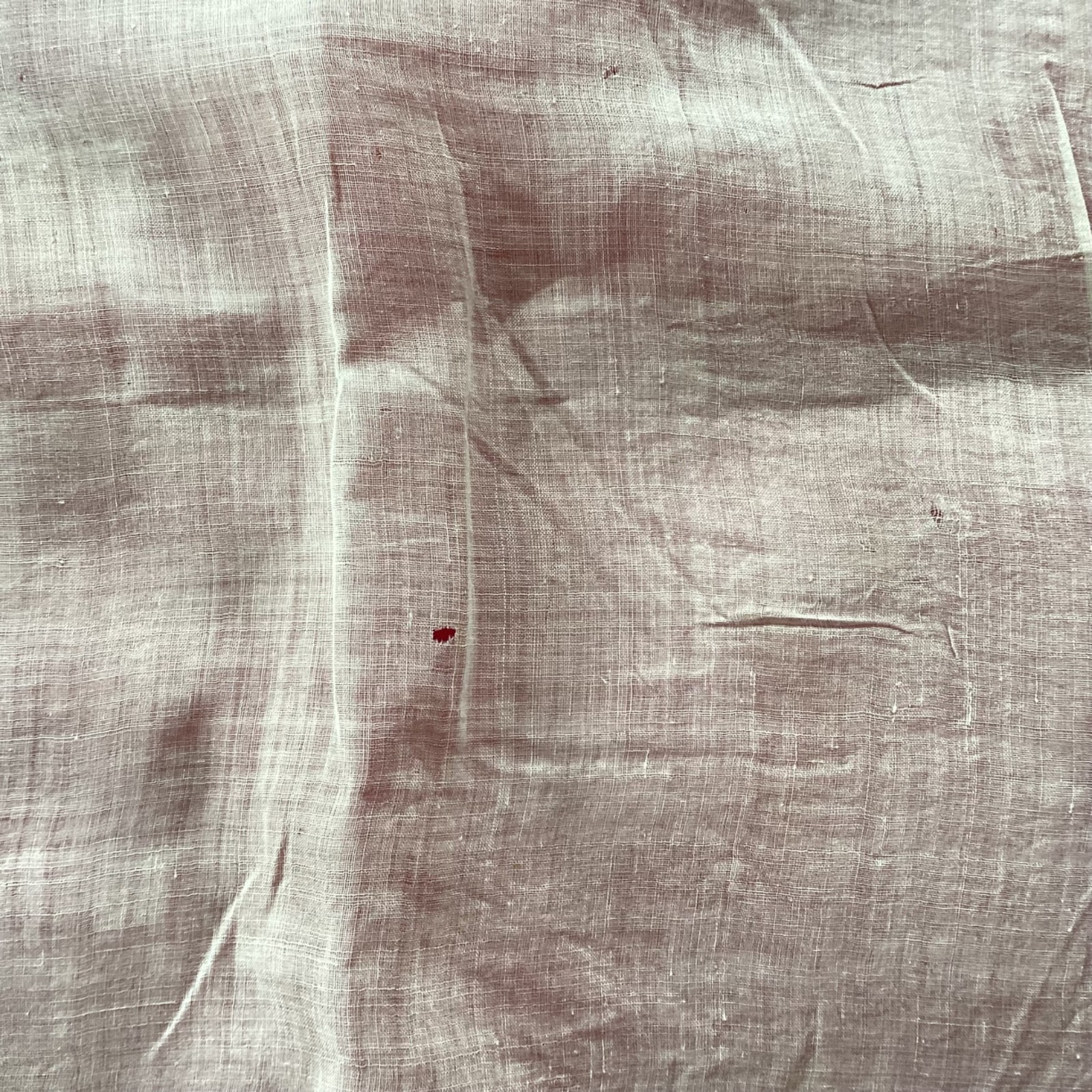 Antique Lace Embroidered Linen Wedding Handkerchief