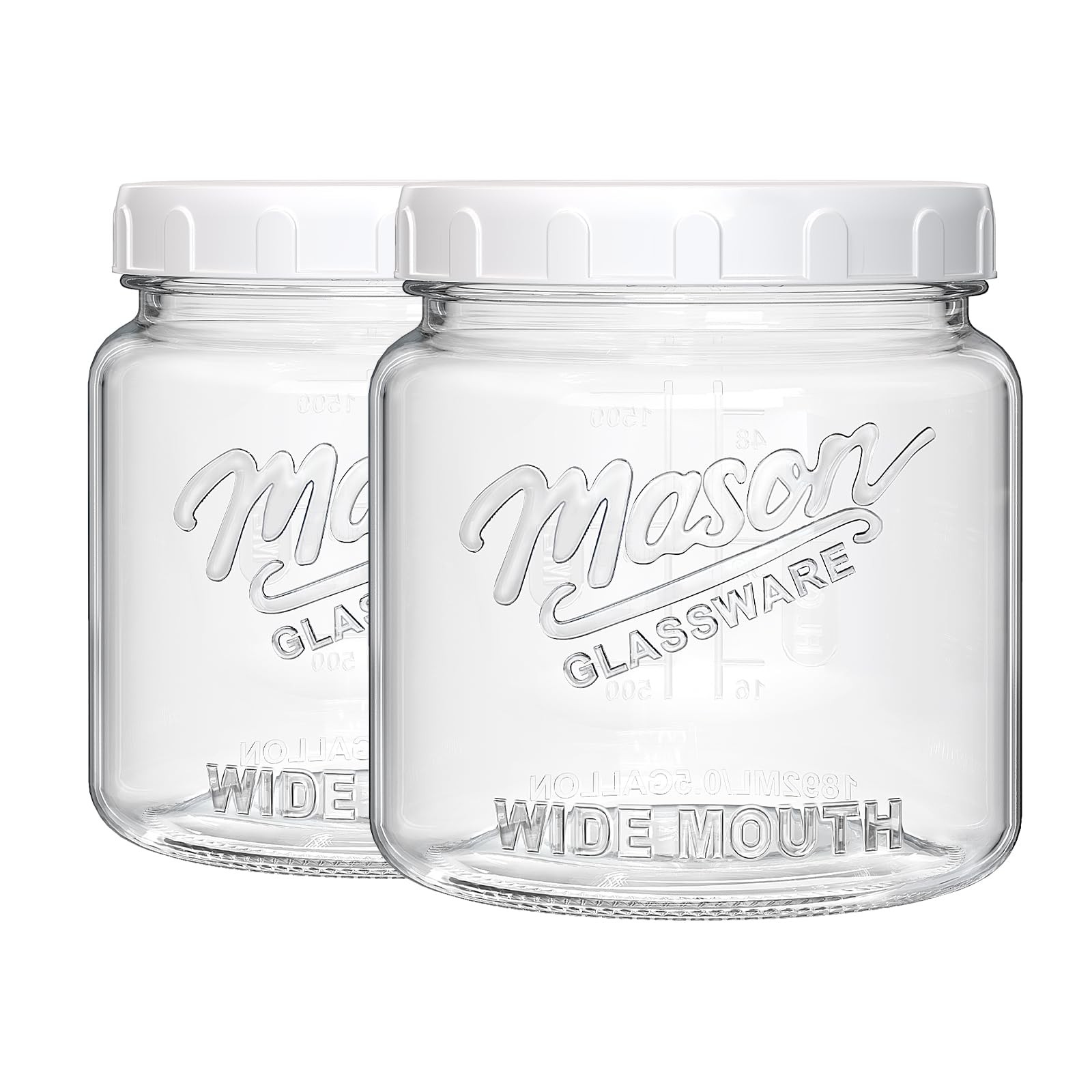 Airtight Glass Storage Jar 1.8L Canister Umeshu Plum Wine Tea Bottle 2pcs Set