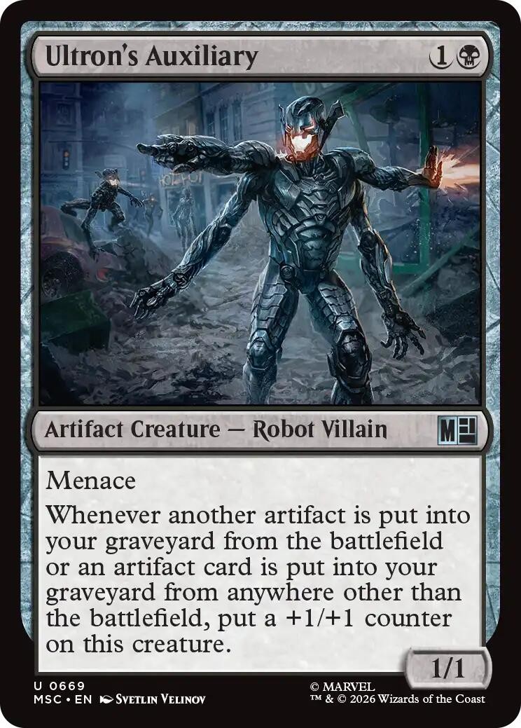 Ultron's Auxiliary - 669 - NM - Uncommon - Commander: Marvel Super Heroes