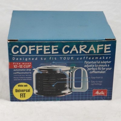 Melitta RCA-10/12U Universal Replacement Coffee Carafe 10-12 Cup New Boxed White
