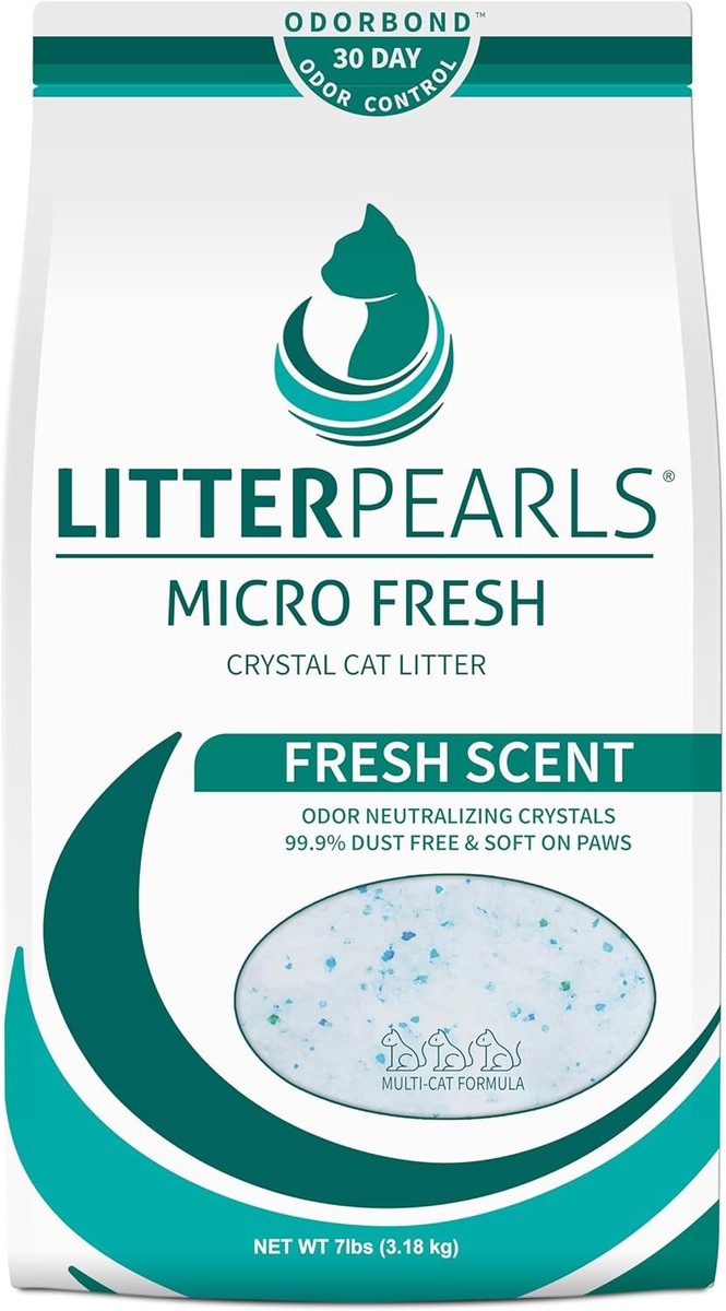 Litter Pearls Micro Fresh Scented Non-Clumping Crystal Cat Litter