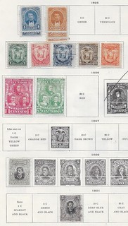 14 Ecuador Stamps from Quality Old Antique Album 1895 1901