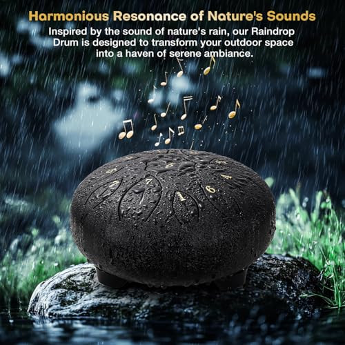 Steel Tongue Drum, 6 Inch 11 Notes Rain Drum for 6 Inches 11 Notes Black - Picture 5 of 8