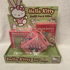 NEW 2010 SANRIO HELLO KITTY EASTER BUNNY RABBIT FUN & GAMES BASKET SUPPLIES