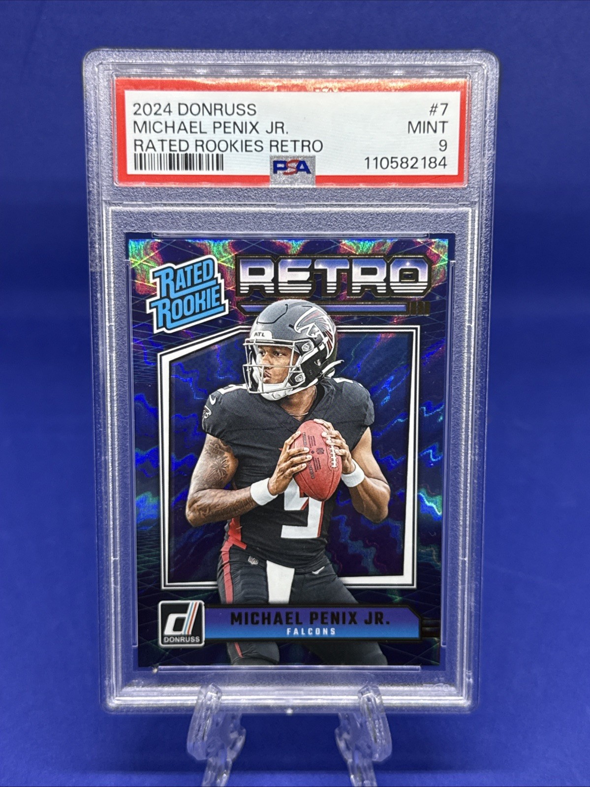 2024 PANINI DONRUSS RATED ROOKIES RETRO #7 MICHAEL PENIX JR ROOKIE RC PSA 9