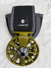 Lamson Guru S -5+ Fly Reel 4/5/6wt OG Olive Green – Never Fished – With Pouch