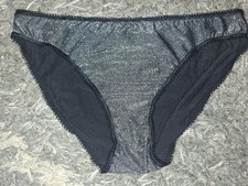 Victoria's Secret 2018 Cotton Shimmer Front bikini Size Medium Black