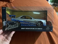 Jada Tys Fast Furious Brian's Nissan Skyline GT-R R34 Die Cast Car - Silver