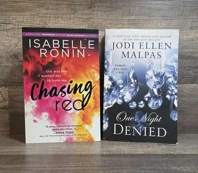 Adult Contemporary Erotic Romance Book Lot-One Night Denied & Chasing Red