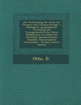 NEW BOOK Zur Verbreitung der Arten der Formica rufa Linnaeus