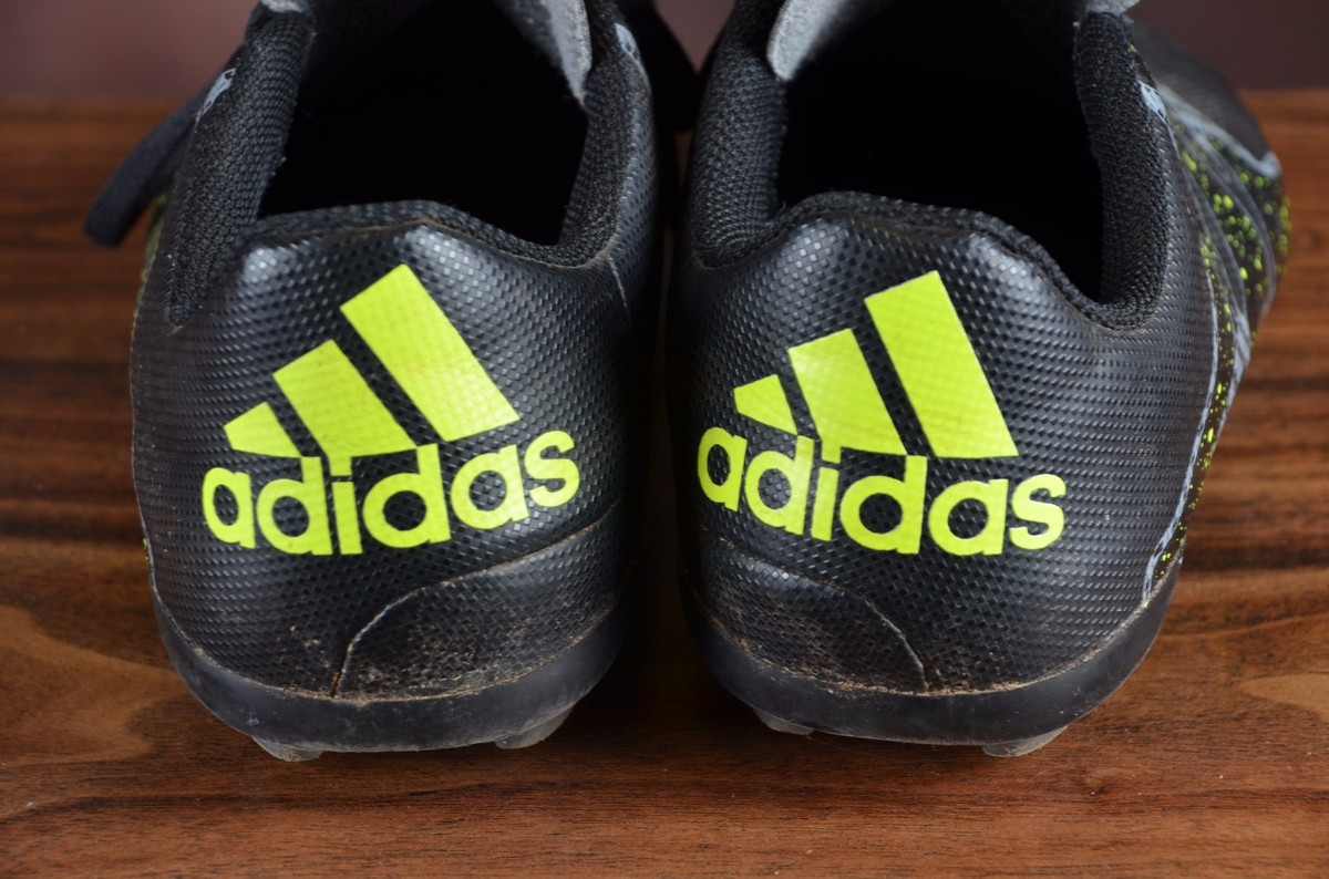 Adidas X 15.4 FxG J Soccer Cleats Black/Solar/Metal Sz 4 (K