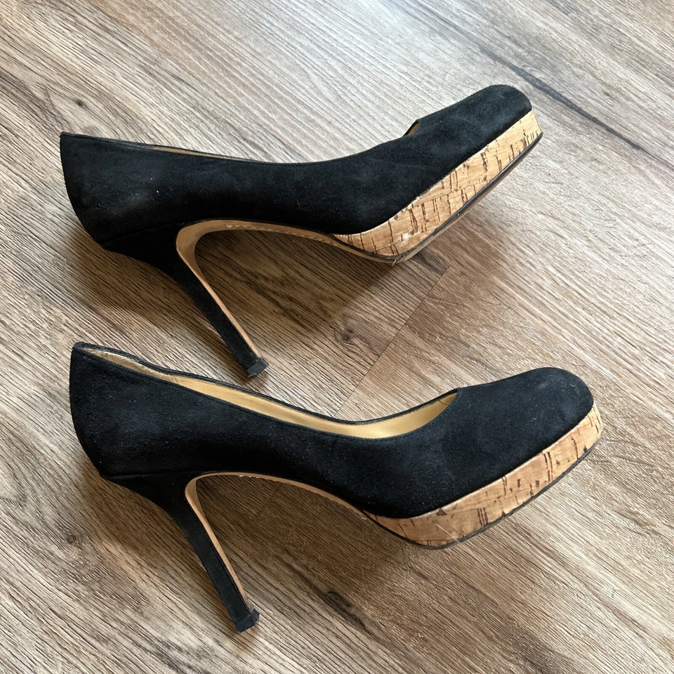 Boutique9 черный из натуральной замши платформе каблуки размер 7 - Изображение 4 из 4