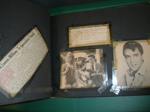 Vintage Elvis Presley Scrapbook Newspaper Clippings 14"x11" - Picture 5 of 14
