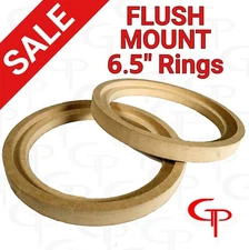 Flush Mount 6.5 inch Speaker Rings MDF GP Car Audio Mounting Spacer 1 Pair