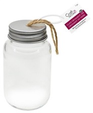 DIY Clear Ornament Glass Jar W/Aluminum Twist Cap 2"x3.35"-Empty