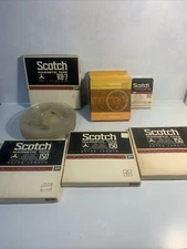 Scotch  5" & 7" Reel to Reel Tapes Prerecorded/Unused Lot of 9 + 3 empty Reels