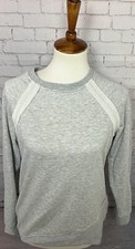 LA Gear Women's Size Small Heather Gray Long Sleeve Crew Neck Sweatshirt
