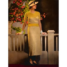 Vtg 1930s Women’s Lacy Blouse Skirt Dress Set Crochet Pattern Debonaire No 161