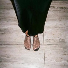 Mesh with crystal diamanté ballet flats 💎 Christopher Esber Style