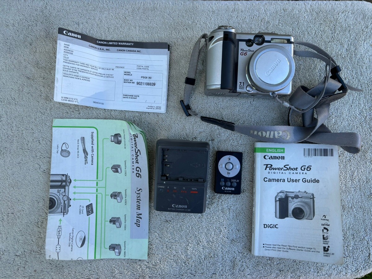 Canon PowerShot G6 7.1 Mega Pixels 4x Zoom Compact Digital