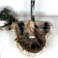 PETRIFIED WOOD SINK, Stone Wood Sink, Stone Table Sink, Table Top Wash Basin,