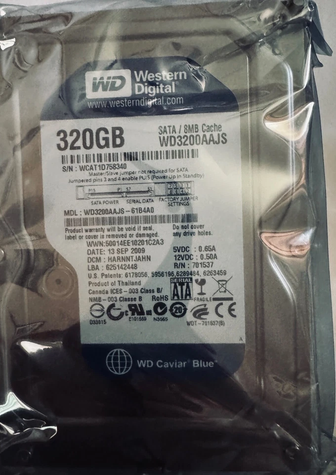 Western Digital Caviar Blue WD3200AAJS 320GB Hard drive NEW in factory sealed - Image 4 of 4