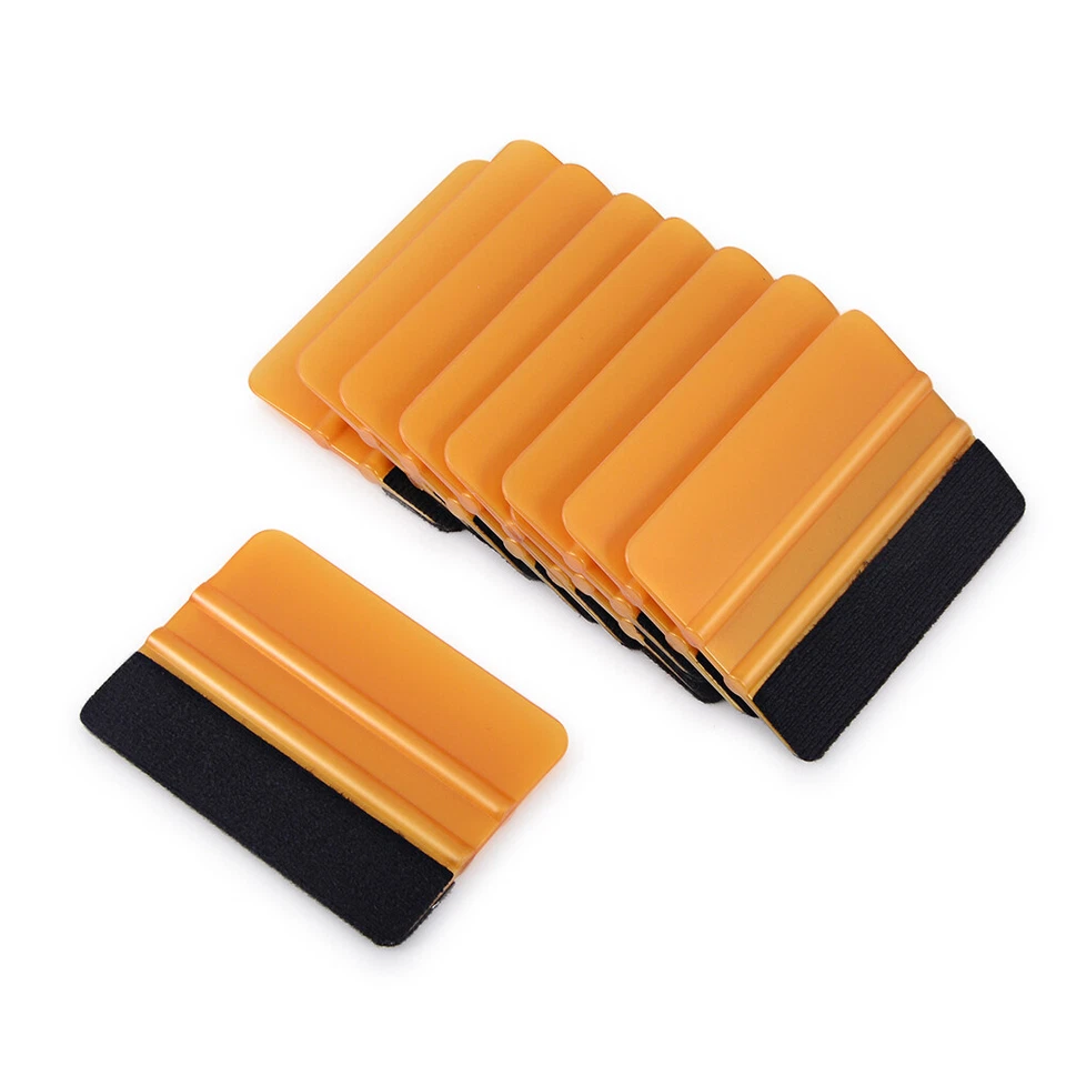 5 - 200 Pcs Gold Squeegee Felt Flexible Plastic Car Tint Tools Decals Vinyl Wrap - Image 2 of 4