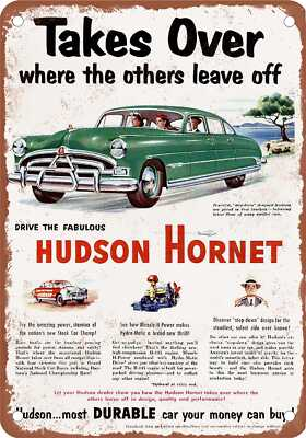 #ad METAL SIGN 1951 Hudson Vintage Ad 04 Old Retro Rusty Look $19.95