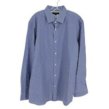 Banana Republic Shirt Men's XL Long-sleeve Button-up Plaid Slim Fit Non Iron
