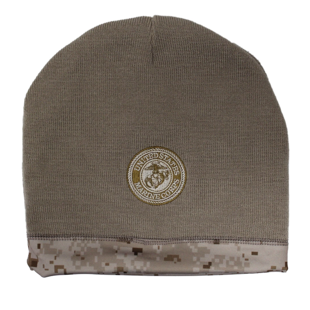 U.S. Marine Corps Beanie Skull Cap - Reversible Sand/Desert Digital Camo