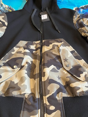 Sudadera con capucha para hombre Neil Barrett con cremallera camuflaje - S - Precio de venta sugerido por el fabricante £765 - Nuevo con etiquetas - Imagen 3 de 12