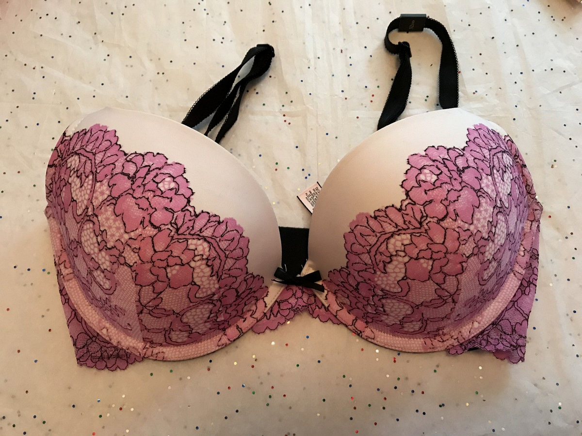 ☆Victoria's Secret☆ Dream Angels ストラップレス ブラレット Victoria's Secret 36DDD/M *DREAM ANGELS* LINED DEMI LACE BRA