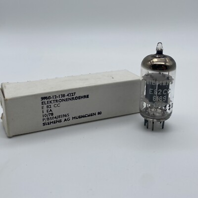 Siemens E82CC = ECC802S Röhre geprüft- NOS in OVP zweifach Triode Tube Tested
