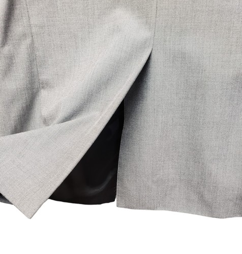 Chaps Suit Jacket Mens 42R Single Breasted Notch 2 Button Gray Sport Coat Blazer - Picture 6 of 13
