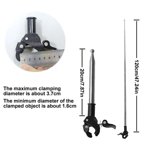 20-120cm Adjustable Flagpole Flag Stand Mount Tool for Motorcycle Bike Holder \ - Picture 3 of 12