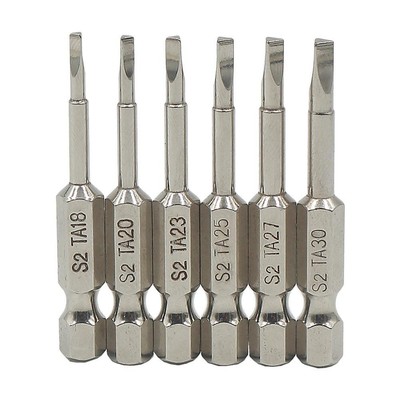 6pcs Magnetic Triangle Screwdriver Bits S2 Steel 1/4 inch Hex Shank Bit Set