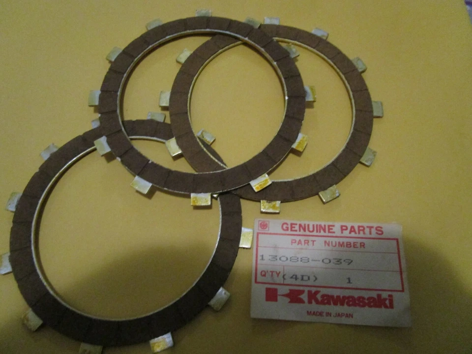 Новый из старых запасов Kawasaki KD125 KE125 KS125 KX125 KH400 фрикционная пластина муфты Qty3 13088-039 - Изображение 2 из 4