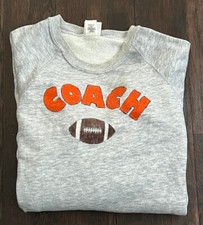 Vintage 1980s Football Coach Gray Sports Crewneck Pullover Sweatshirt 2XL