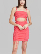 NEW Wild Fable Sleeveless Cut Out Ruched Front Bodycon Dress Size 2XL