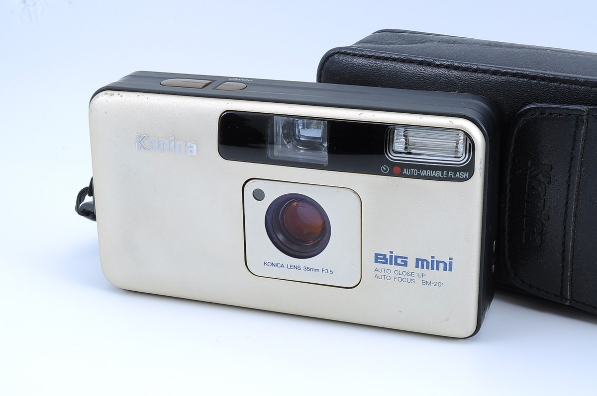Konica BIG mini BM-201 フィルムカメラ コニカ ケース付き Near MINT* Konica BiG mini BM 201 w/Case Point & Shoot 35mm Film