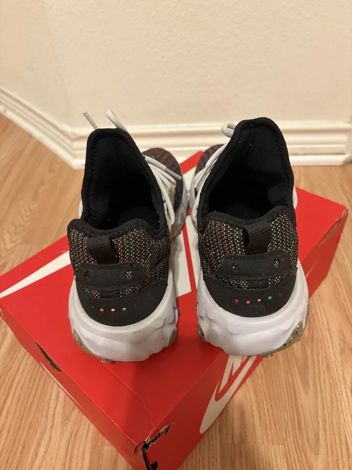 Size 9.5 - Nike React Presto Flyknit Multi Black - Image 4 of 4