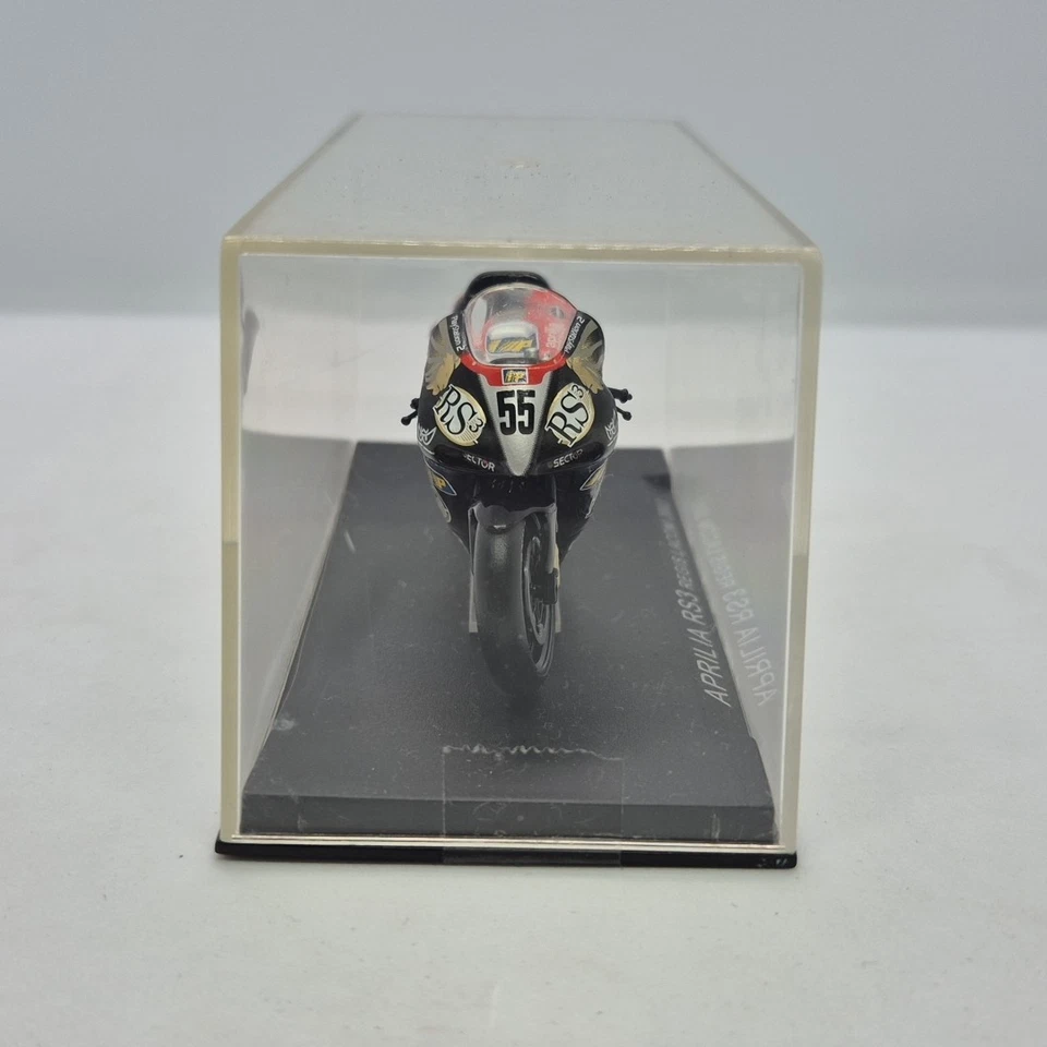 Moto modelo fundido a presión Aprilia RS3 #55 Regis Laconi 2002 escala 1/24 Ixo Models Foto 3 de 4
