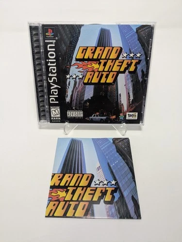 Grand Theft Auto PS1 PlayStation 1 Complete CIB Black Label Rare GTA W/Map