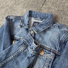 GAP Kids Size Large 10 Denim Jacket Blue Medium Wash Button Front