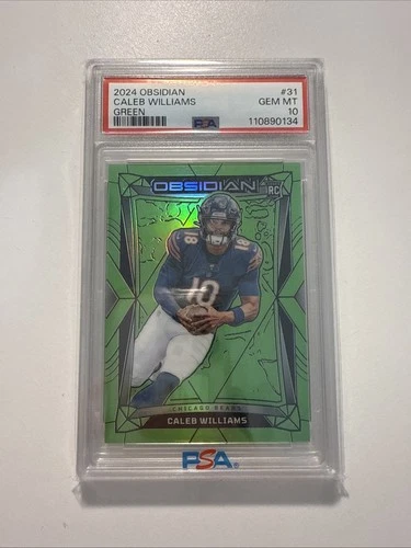2024 Panini Obsidian - Caleb Williams #31 Green /5 PSA 10