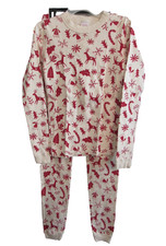 Hanna Anderson organic cotton 2-PC pajamas kids us size 14 Christmas Holiday