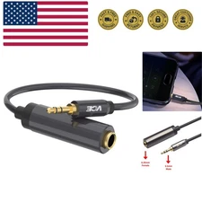 1/4 to 3.5mm Adapter, 3.5mm 1/8 inch Male to 6.35mm 1/4 inch Female Audio Jac...