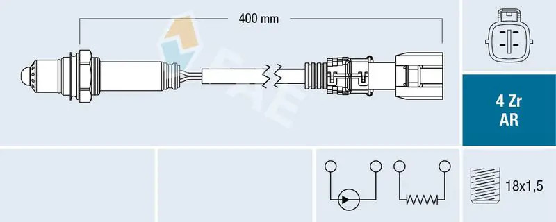 Sonda lambda 75639 FAE per TOYOTA AVENSIS Tre volumi AVENSIS Familiare AVENSIS
