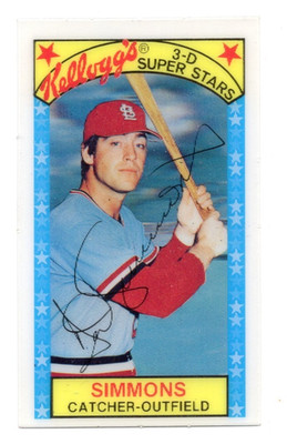 Ted Simmons 1979 Kellogg's 3-D Super Stars #2 St. Louis Cardinals HOF