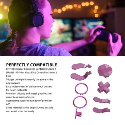 Metal Thumbsticks Professional 15 In 1 Gaming Accessory Replacement For